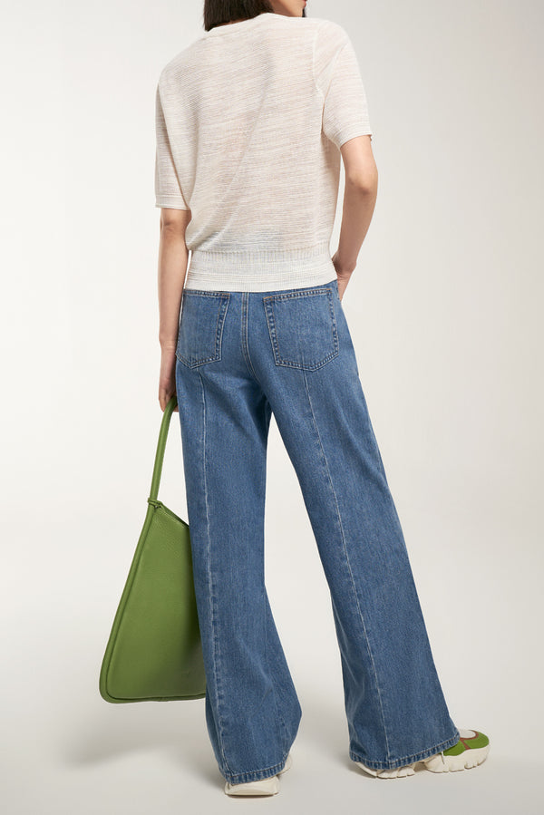 Laurèl Laurèl LOGO Knit Top White