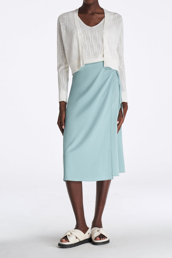 laurèl Laurèl Logo Pattern Knit Sweater White