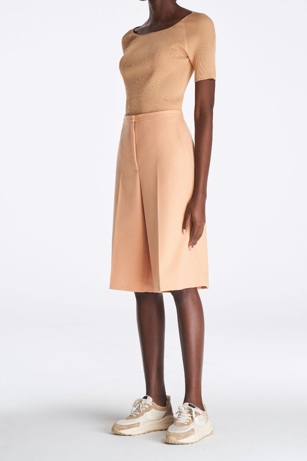 laurèl Laurèl Orange U-Neck Knit Top Orange