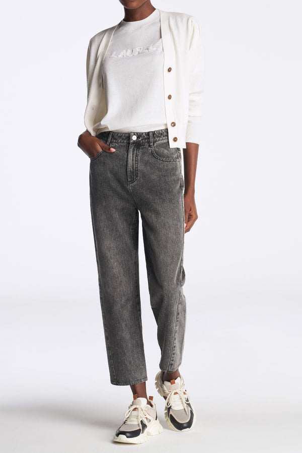 Laurèl Laurèl Round-Neck Wool Sweater White