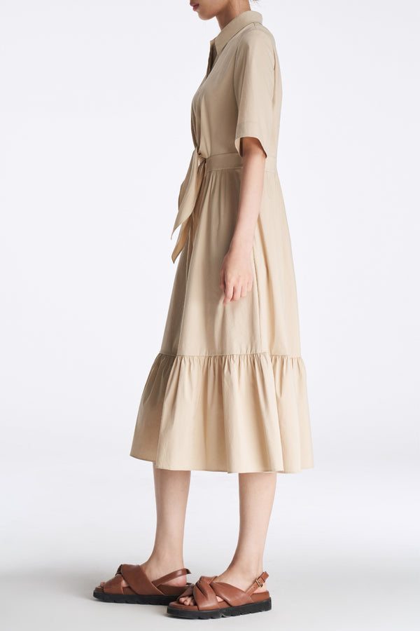 Laurèl Laurèl Self-belt Dress Parchment Paper