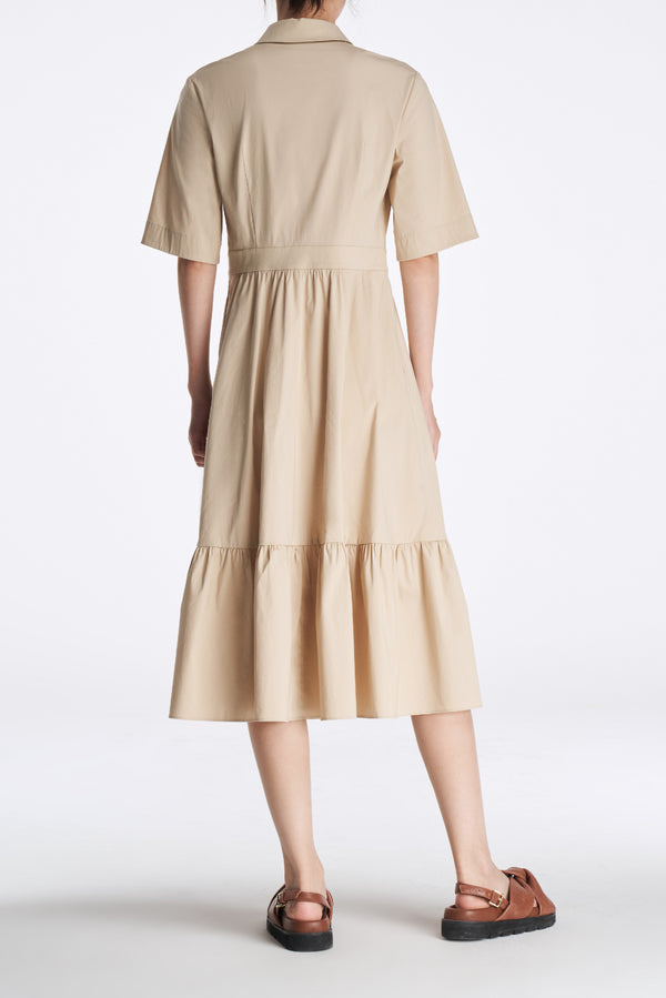 Laurèl Laurèl Self-belt Dress Parchment Paper