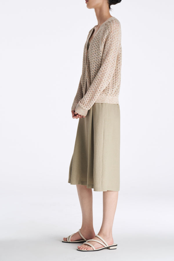 Laurèl Laurèl Sequined Knit Cardigan Orange