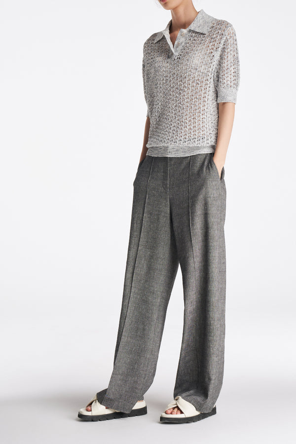 Laurèl Laurèl Sequined Knit Sweater Orange