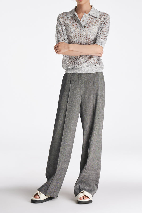 Laurèl Laurèl Sequined Knit Sweater Orange