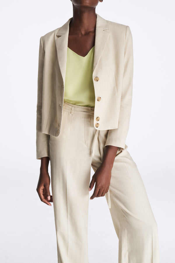 Laurèl Laurèl Short Blazer Almond