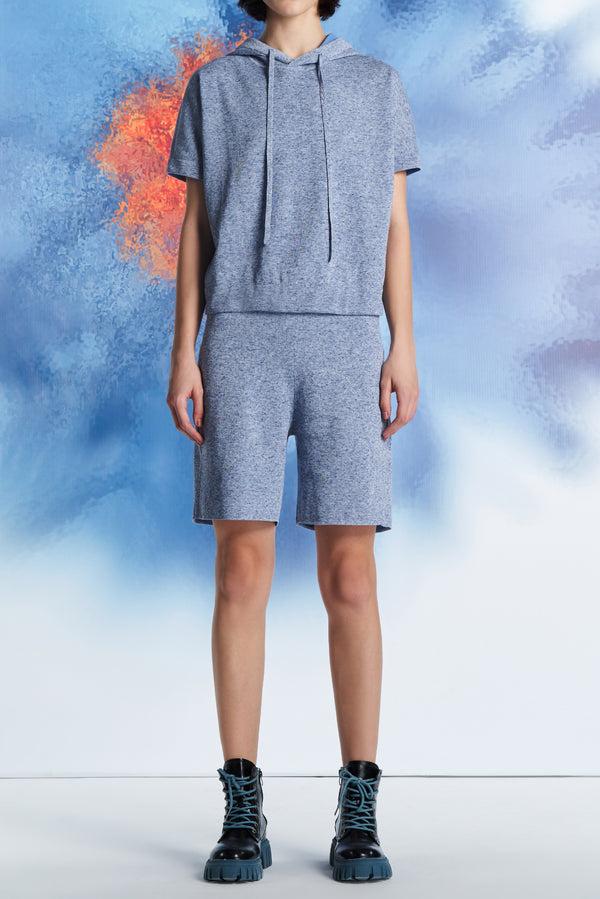 laurèl Laurèl Sky Blue Hoody Sweater Light Blue