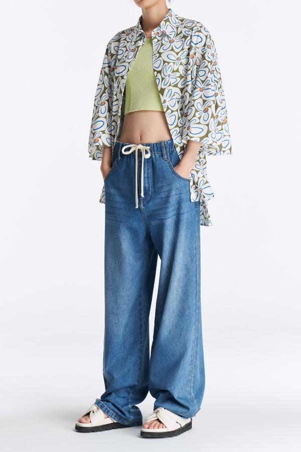 Laurèl Laurèl Straight-Leg Jeans Blue