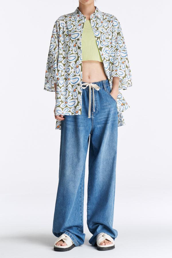 laurèl Laurèl Straight-Leg Jeans Blue