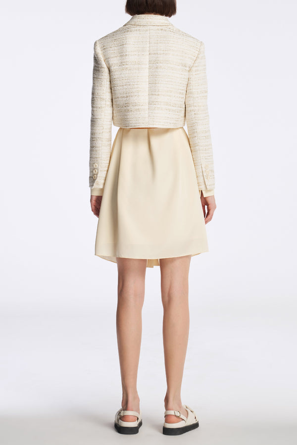 Laurèl Laurèl Tailored Collar Cropped Jacket Glod