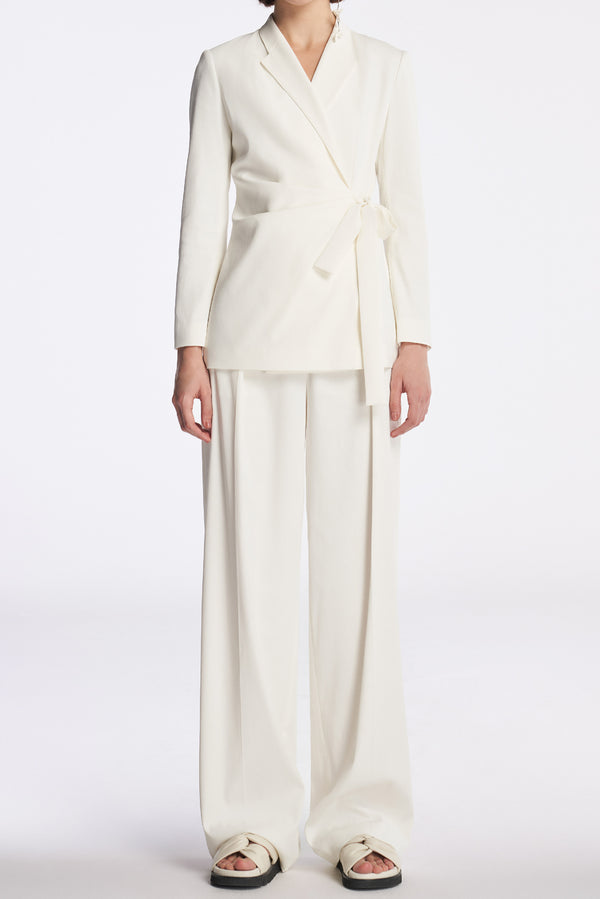 laurèl Laurèl Tie Waist Blazer White