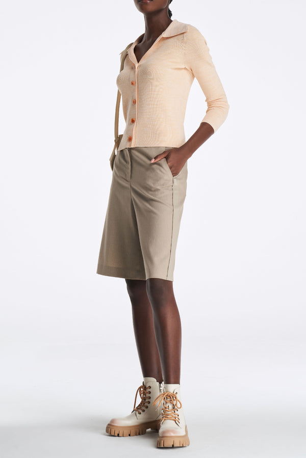 Laurèl Laurèl V-neck Knit Cardigan Orange