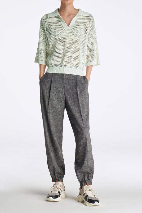 laurèl Laurèl V-neck Knit Sweaters Green