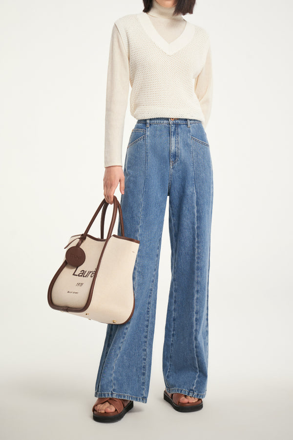 laurèl Laurèl V-neck Knit Top White