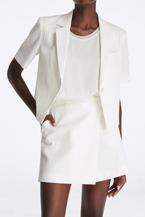 Laurèl Laurèl White Cotton A-line Shorts White