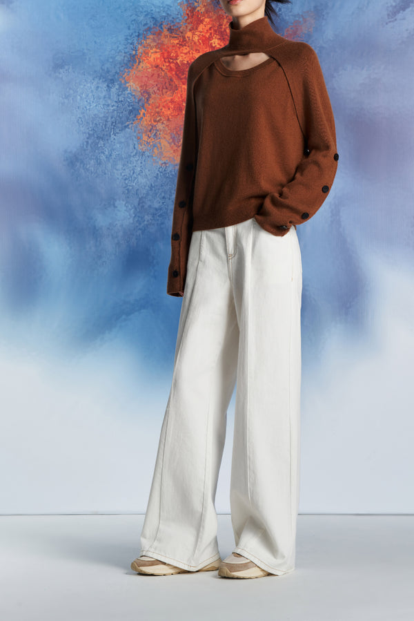 Laurèl Laurèl Wide-Leg Jeans White