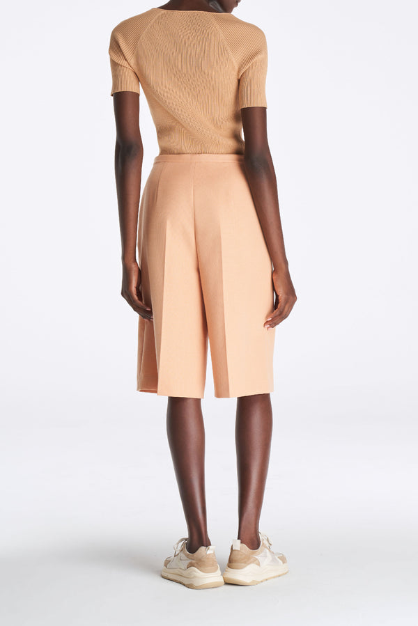 Laurèl Laurèl Wool Knee-Length Shorts Orange