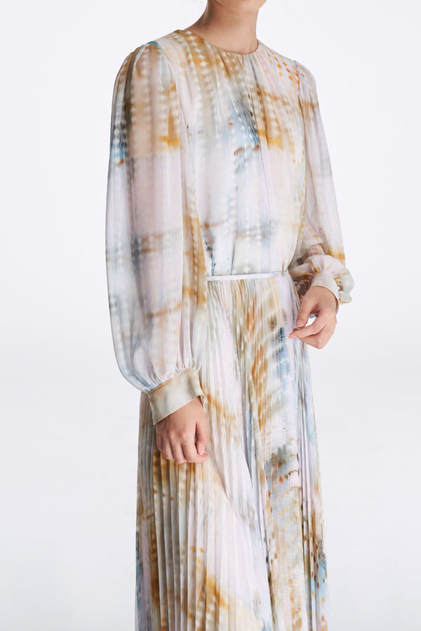 Laurèl Laurèl Luminous Gradient Print Blouse Blurry Gradient Pattern