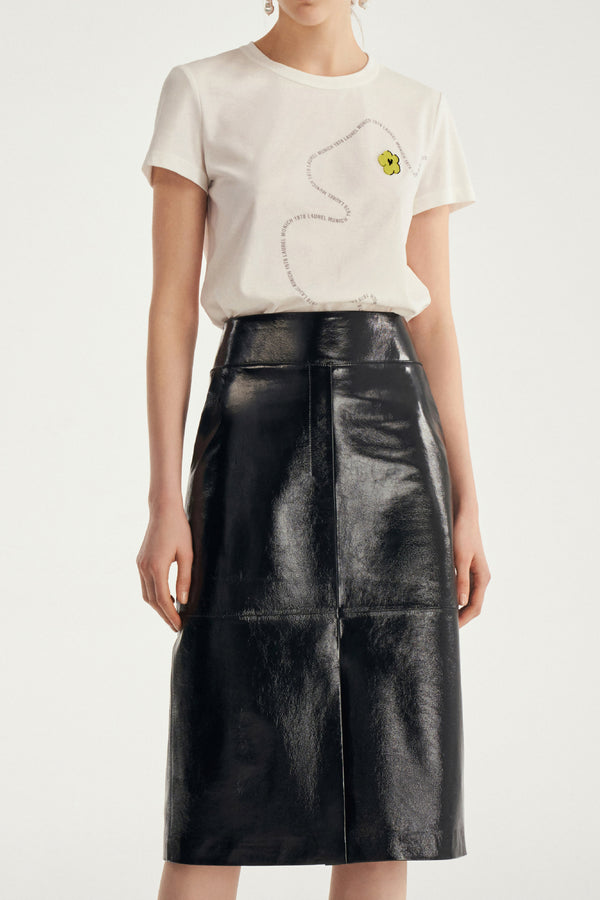 Laurèl Laurèl Playful 3D Embroidered Short-sleeve T-shirt White