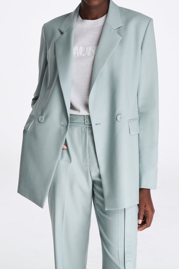 Laurèl Laurèl Sky Blue Straight-Cut Blazer Sky Blue
