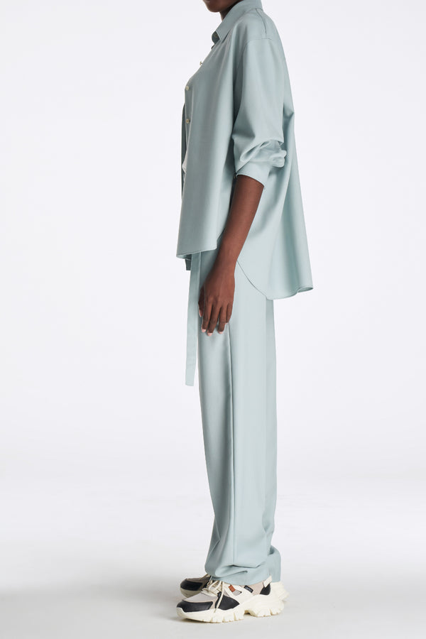 Laurèl Laurèl Sky Blue Straight-Leg Trousers Sky Blue