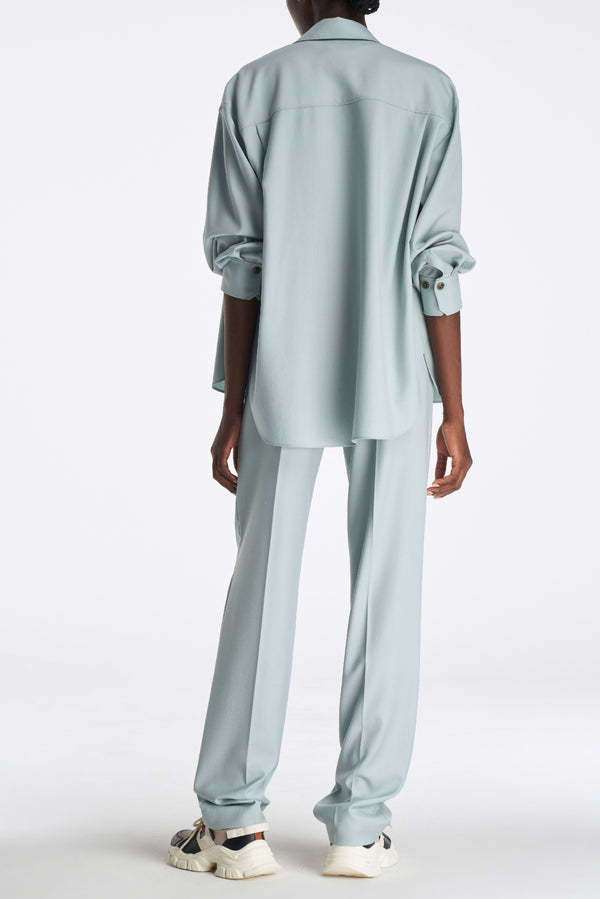Laurèl Laurèl Sky Blue Straight-Leg Trousers Sky Blue