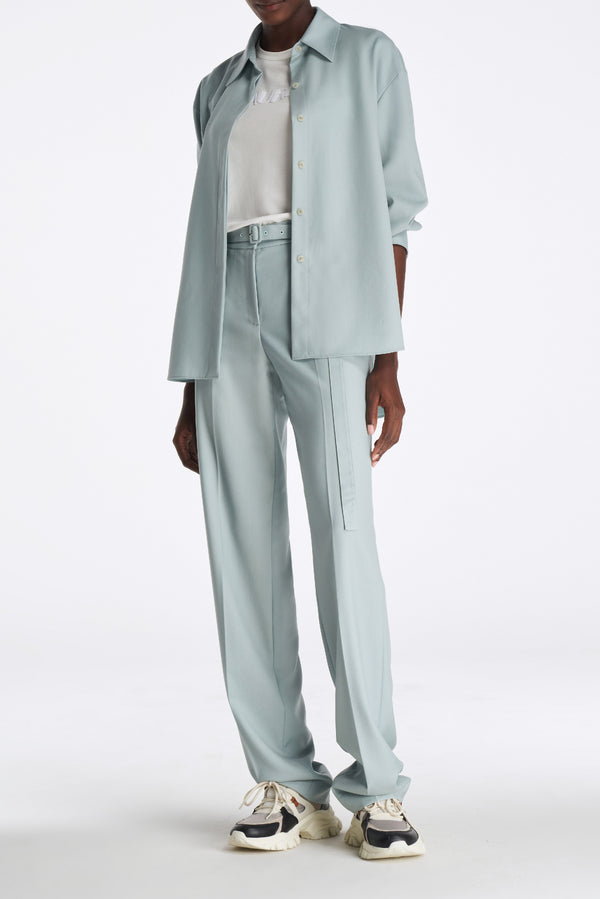 laurèl Laurèl Sky Blue Straight-Leg Trousers Sky Blue