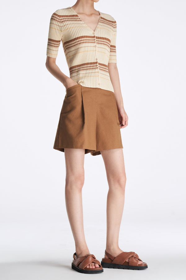Laurèl Laurèl V-Neck Knit Cardigan Gradient Stripes