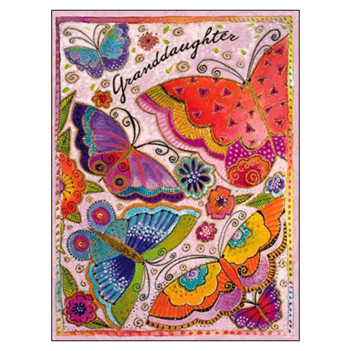 laurel burch Birthday Card: Granddaughter: May flowers bloom just for you