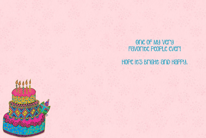 Laurel Burch Birthday Surprise Birthday Card - Single