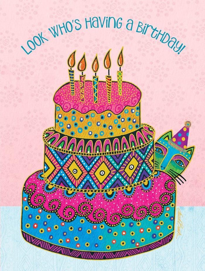 laurel burch Birthday Surprise Birthday Card - Single