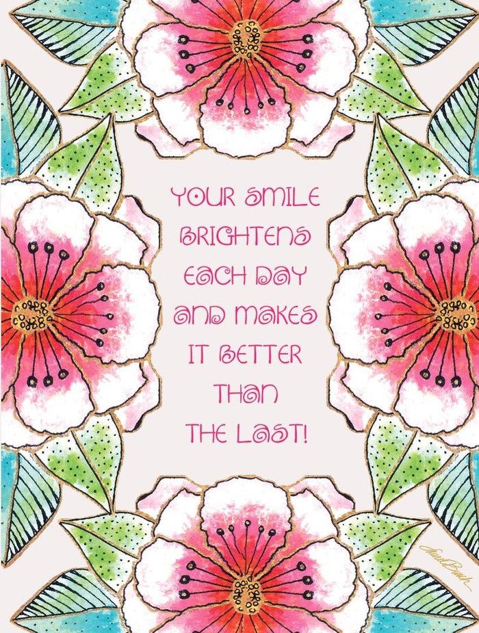 laurel burch Celestial Florals Birthday Card - Single