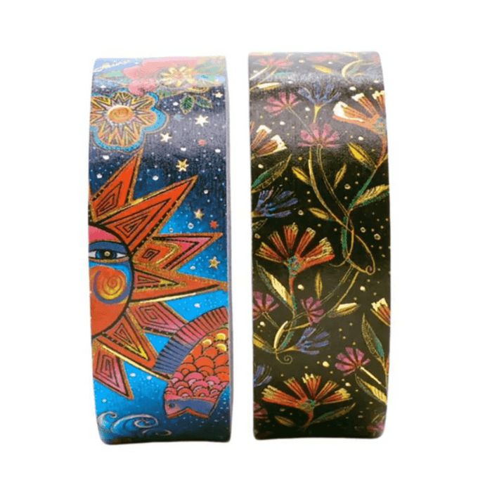 Laurel Burch Celestial Magic/Wildflowers Washi Tape - 2 Pack