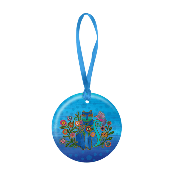 laurel burch Cerulean Cat Porcelain Keepsake Ornament