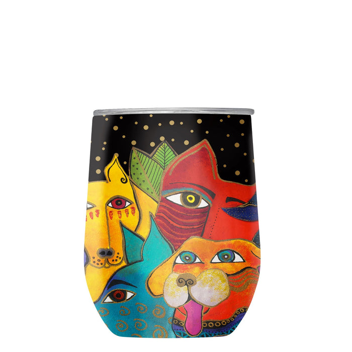 laurel burch Dogs Dogs Dogs Insulated Wine Tumbler - 12 oz