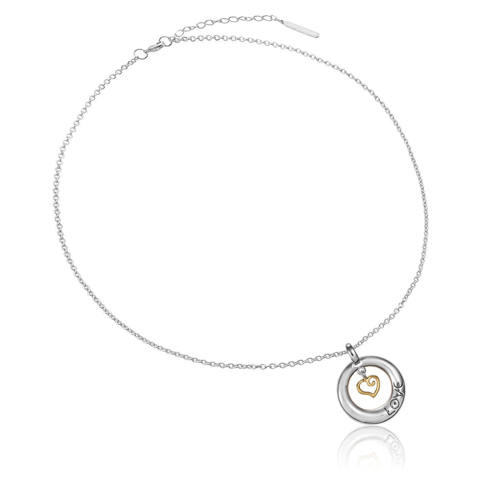 Laurel Burch Heart Of Love Necklace - 14K Gold & Sterling Silver