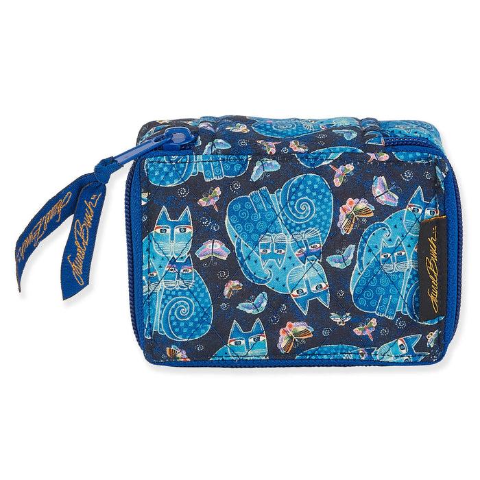 Laurel Burch Indigo Cats Streamlined 7-Day Pill Organizer