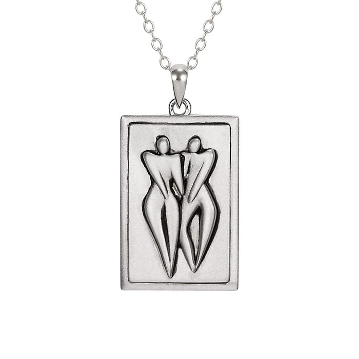 laurel burch Kindred Spirits Square Necklace - Sterling Silver