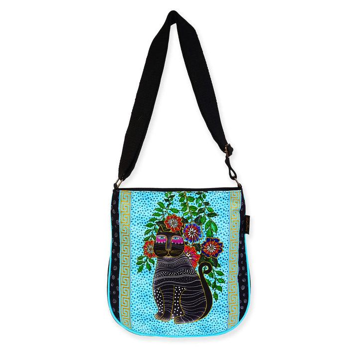 laurel burch Kitty Noir In Blossoms Large Crossbody