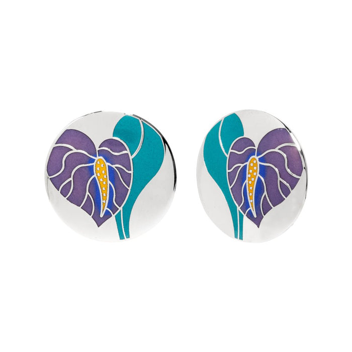 laurel burch Anthurium Vintage Earrings