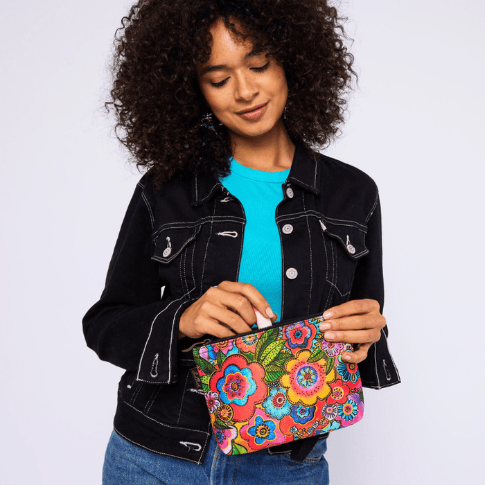 Laurel Burch Blooming Floral Wristlet