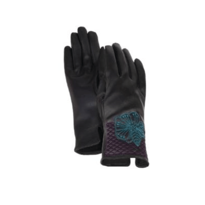 laurel burch Blossom Cuff Gloves - Blue/Black