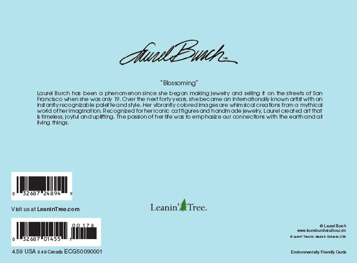 Laurel Burch Blossoming Ecouragement Card - Single