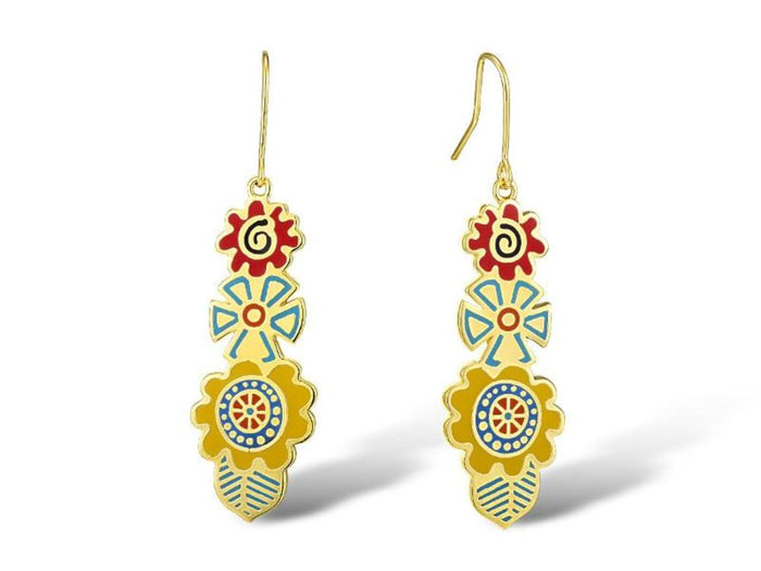 laurel burch Blossoms Earrings - Gold