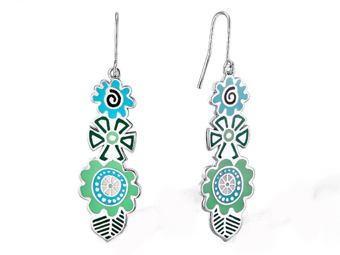 laurel burch Blossoms Earrings - Silver