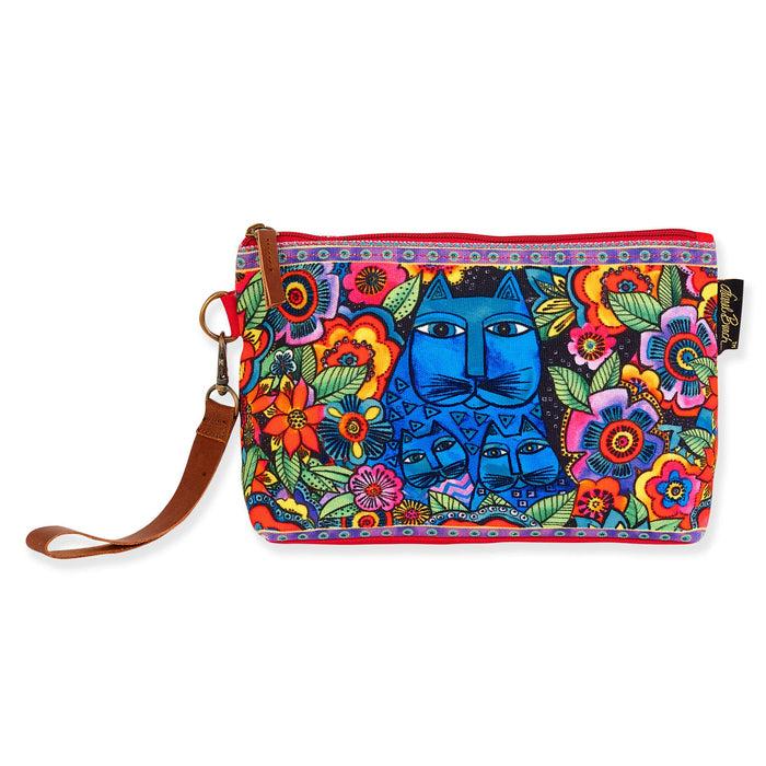 laurel burch Blue Cats Wristlet