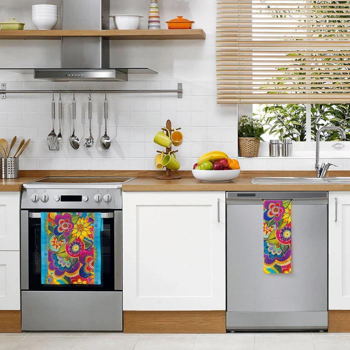 Laurel Burch Carlotta's Garden Tea Towel