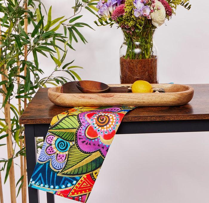 Laurel Burch Carlotta's Garden Tea Towel