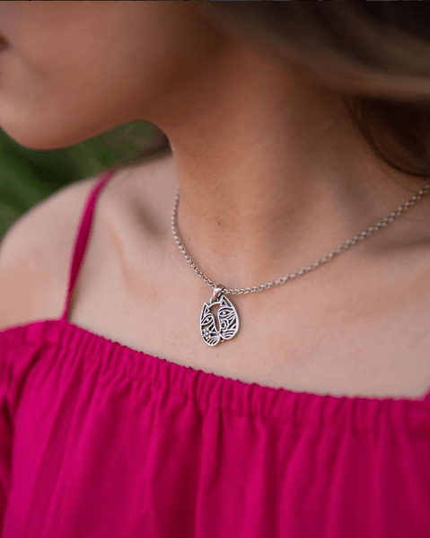 Laurel Burch Cat Face Necklace