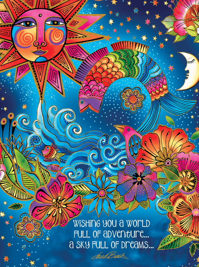 laurel burch Celestial Magic Birthday Card - Single